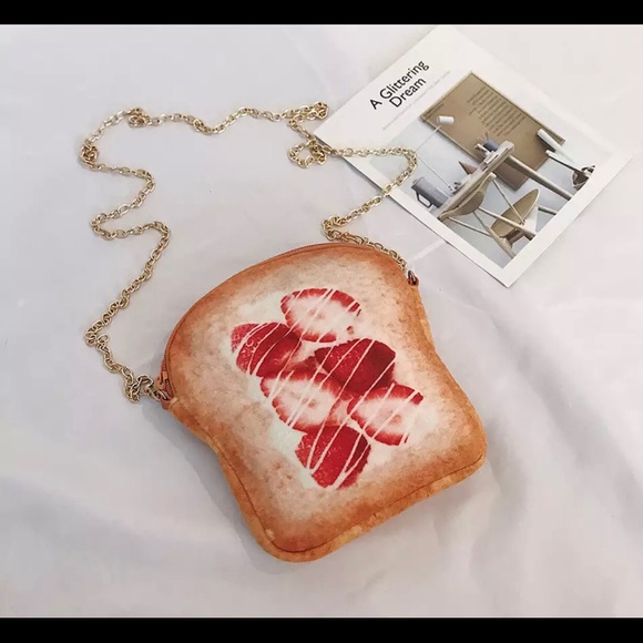 New with tag cute and fun woman Crossbody French toast bag - Picture 3 of 3